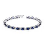 Lova 4080002 Pırlantalı Oval Safir Bileklik