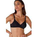 Lovable Kadın Imbottitura E Senza Ferretto, Cotone Elasticizzato, Spalline Con Regolazione Frontale, Comfort Totale, Cotton Line sütyen, Siyah, 40 / 6B