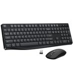 Lovaky Kablosuz klavye ve fare kombinasyonu, sevimli 2.4G tam boyutlu ergonomik klavye faresi, 3 DPI ayarlanabilir kablosuz USB klavye ve fare, bilgisayar/dizüstü bilgisayar/Windows/Mac için tam tıklama