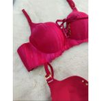 Love Angels Lazer Kesim Dikişsiz Sütyen, Dolgulu Iz Yapmaz Balensiz Önden Bağalama Detaylı Sütyen - 80B - Kırmızı