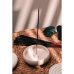 Love Bundles 20 Adet Lavanta Çubuk Tütsü ve Krem Rengi Seramik Çubuk Tütsülük | Sakinleştirici | Meditasyon Lavanta