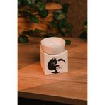 Love Bundles Beyaz Kedi Tasarımlı Seramik El Yapımı Buhurdanlık | Mumluk | Dekoratif (1 ADET TEALİGHT MUM ILE) Beyaz Kedi Tasarımlı
