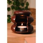 Love Bundles Bordo Mat Modern Tasarım Seramik El Yapımı Buhurdanlık Bordo
