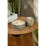 Love Bundles Grey Marble%100 Soya Wax Odun Fitilli 2’li Dekoratif Mermer Desen Mum Seti Gri