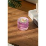 Love Bundles Lavender Veil %100 Soya Wax Odun Fitilli Lila Mermer Desen Dekoratif Mum - Mor - 1 Adet