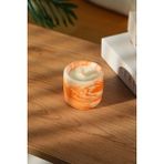 Love Bundles Sunset Wave %100 Soya Wax Odun Fitilli Turuncu Mermer Desen Dekoratif Mum - 1 Adet