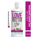 LOVE BUTTER 9 Özlü Saç Dökülmesine Karşı Hızlı Saç Uzatan Dökülen Geç Uzayan Saçlar Onarıcı Besleyici Şampuan