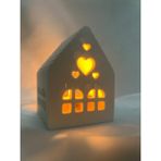 Love Candle Dekor Mumluk, Ev Mumluk, Dekoratif Objesi, Ev Şeklinde Dekoratif Objesi - Beyaz
