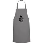 Love Cooking Yazılı Özel Baskılı Chef Mutfak Önlüğü Gri