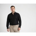 Love Giyim Parlak Kumaş Klasik Kesim Gömlek - Siyah - XL