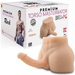 Love Glow Premium Torso Masturbator Rock - Anal Girişli 17 cm Yapay Penisli Erkek Realistik Yarım Vücut Manken