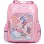 Love Home Kız Ilköğretim Okulu Çocuk Okul 4.-6. Sınıf Hafif Sırt Unicorn Büyük Boy Çantası (Yurt Dışından) - Pembe