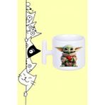 Love Master Yoda Karakter Tasarım Baskılı Beyaz T Sap Kupa Bardak - 250 ml
