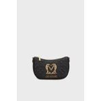 Love Moschino Deri Karışımlı Kapitoneli Çıkarılabilir Askılı Çanta Bayan Çanta Jc4301pp0mk1200a - Siyah