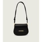 Love Moschino Kadın Deri Ayarlanabilir Askı Metal Logo Siyah Omuz Çantası JC4374PP0NKF0-000