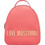 Love Moschino Kadın Marka Yazı Gold Desenli Uzun Ayarlanabilir Sırt Askılı Mercan Sırt Çantası JC4197PP1MKD0-464 - Pembe