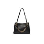 Love Moschino Kadın Marka Yazısı İle Süslü Zincir Detayı Deri İki Bölmeli Siyah Omuz Çantası Jc4073Pp1Ml13-00A,Siyah Standart