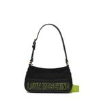 Love Moschino Kadın Omuz Çantası Jc4037Pp1Ilf100A,Siyah-Yeşil Standart
