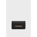 Love Moschino Logolu Çıkarılabilir Zincir Askılı Portföy Cüzdan Bayan Cüzdan JC5681PP1NLA0000 - Siyah