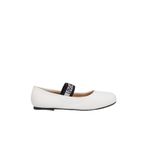 Love Moschino Logolu Hakiki Deri Tek Bantlı Babet Ayakkabı Bayan AYAKKABI JA11071G0MIE0100