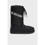 Love Moschino Logolu Suya Dayanıklı Büzgülü Kar Botu Bayan Kar Botu JA24032G0NISA000 - Siyah
