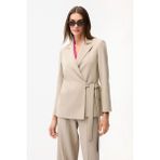 Love My Body Bağlama Detaylı Gabardin Ceket Mint 119L9247005 - 40