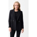 Love My Body Kruvaze Gabardin Ceket Siyah 119L8702005 - 46 - Dropsuz