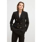 Love My Body Moda Tutkusu Kruvaze Gabardin Ceket Siyah 119M2294000 - 36 - Dropsuz