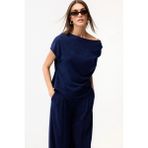 Love My Body Tek Omuz Jakarlı Bluz Lacivert 115L9886000 - 42