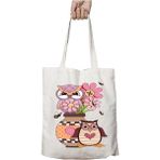 Love Owls By Sevgili Baykuşlar Çiçek Iki Tarafı Kalıcı Baskılı Yıkanabilir Çanta