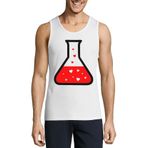 Love Potion Cute Chemistry Hearts Erkek Pamuklu Atlet Tişört Beyaz Large