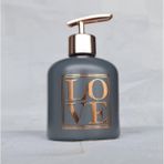 Love Sıvı Sabunluk Gold Detaylı Dekoratif Banyo Wc Sabun Pompası - Antrasit