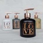 Love Sıvı Sabunluk Gold Detaylı Dekoratif Banyo WC Sabun Pompası
