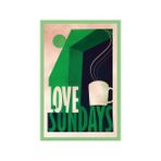 Love Sundays Yazılı Kahve Temalı Hediye Kartı & Dekoratif Kartpostal – Minimal ve Anlamlı Tasarım | 10x15 cm
