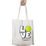 Love Tenis Topu Seviyorum Iki Taraf Kalıcı Yıkanabilir Okul Plaj Omuz Bez Çanta