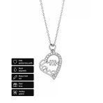 Love Yazılı Kalp Tasarım 316L Çelik Kolye Hediye Özel Kutulu