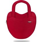Love1402 13-14 Inch Wtxpro Su Geçirmez Kumaş, Macbook,Mac Air Laptop El Ve Omuz Çantası - Kırmızı