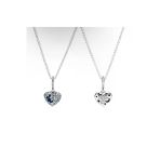Lovecharm 925 Ayar Gümüş Işıltılı Mavi Ay Ve Yıldızlar Kalp Temalı Minimal Tarz Kolye