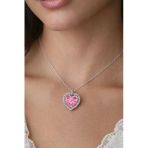 Lovecharm 925 Ayar Pembe Büyük Madalyon Kolye