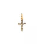 Lovecharm Gümüş Gold Zirkon Taşlı Haç Charm Kolye Ucu