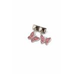 Lovecharm İtalyan Charm Pembe Taşlı Kelebek Figürlü Modüler Bileklik Charmı