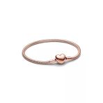 Lovecharm Rose Kalp Klipsli Damgalı Yılan Zincir Bileklik