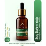 Lovecra Saç Bakım Yağı Badem Argan Yağı E Vitamini Sarımsak Ekstraktı Besleyici Güçlendirici Onarıcı 30 ml