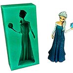 Lovelegis Elsa silikon kalıp - 2D - çizgi film - sabun - reçine - alçı - Noel ve doğum günü hediyesi fikri - silikon kalıp - el işi kalıbı