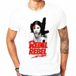 Lovelegis Rebellen-Rebellent-Shirt - Prenses Leila - David Bowie - Erkek - Erkek - Beyaz Renk, Beyaz, S