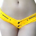 Lovelegis Şort Kadın Kot - Kot - Şort - Tanga - Yıpranmış - Yırtık - Yapay Elmas - Sıcak Pantolon - Düşük Bel - Kısa - Kız - Deniz - Plaj - Seksi - Sarı, Yellow, M