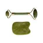Lovely Bird Jade Roller + Guasha Seti