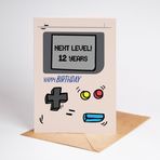 Lovely Cards Gameboy - 12 yaş doğum günü kartı erkek çocuk – 12 yaşında erkek çocuk hediyesi – 12 yaş (A6) (12 yaş)