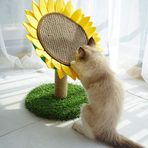 Lovely Caves Ayçiçeği Kedi Tırmalama Direği, Sisal Kaplı, Kedi Pençesi Tırmalama Direği, Kedi Ağacı Mobilya Kazıma Direği