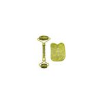 Lovelybird Jade Roller ve Gua Sha%100 Orijinal Yeşim Taşı Yüz Masaj Rulosu Cilt Bakımı Makyaj Temizlik